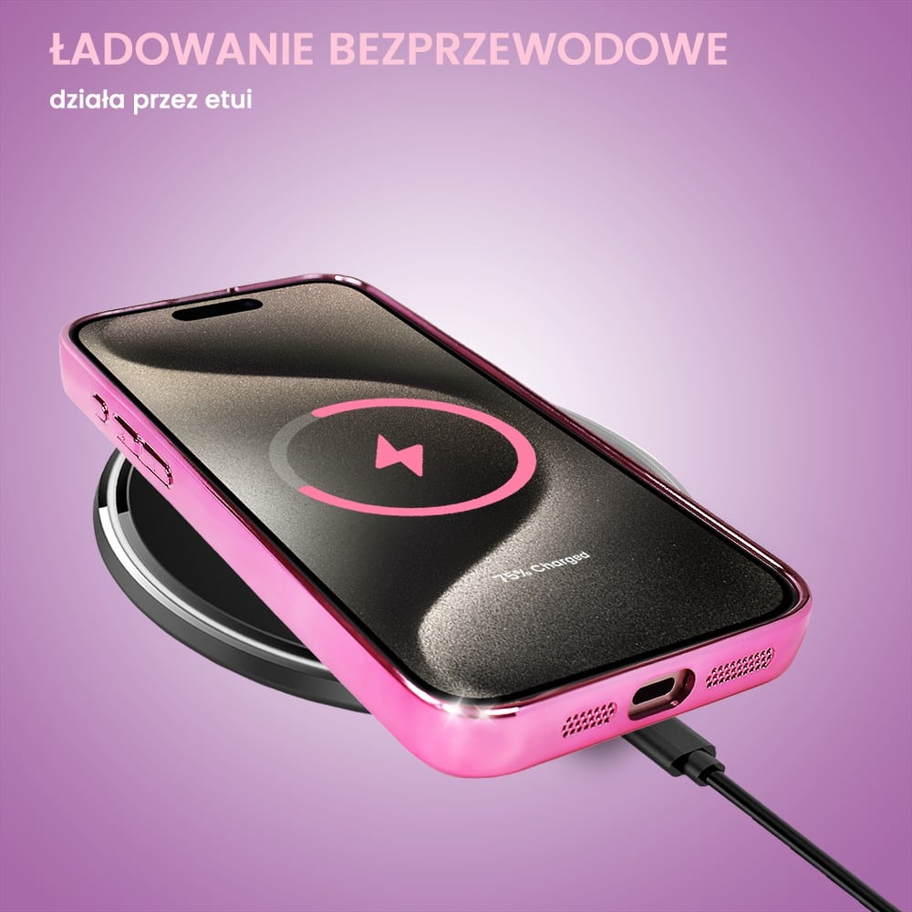 Etui do iPhone 15 Pro Camera High PRO z osłoną kamery, różowe złoto