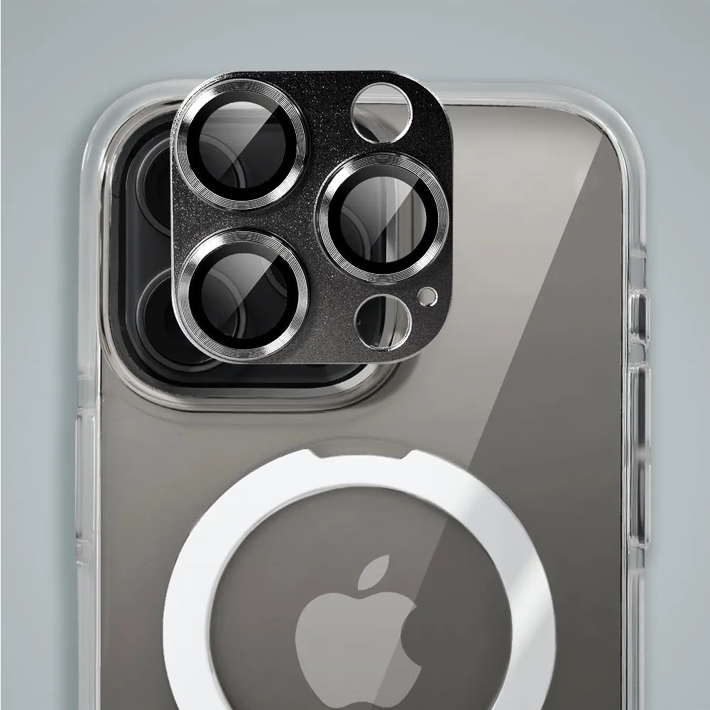 Etui do iPhone 15 Pro Max Clear Steel MagSafe, z podstawką, przeźroczysty tył, czarna ramka