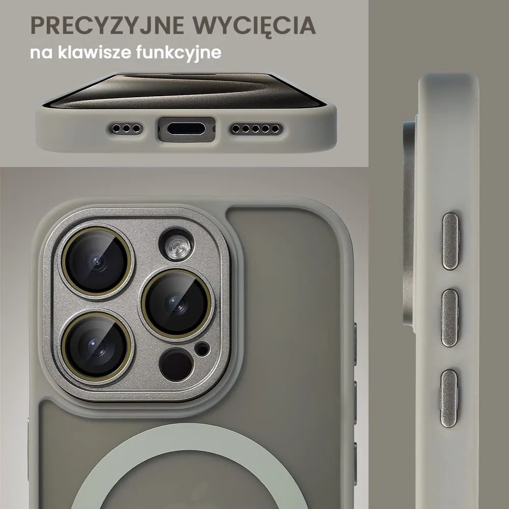 Etui do iPhone 15 Pro Color Flush z Magsafe, z osłoną aparatu, tytanowe