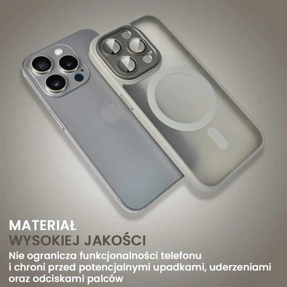 Etui do iPhone 15 Pro Color Flush z Magsafe, z osłoną aparatu, tytanowe
