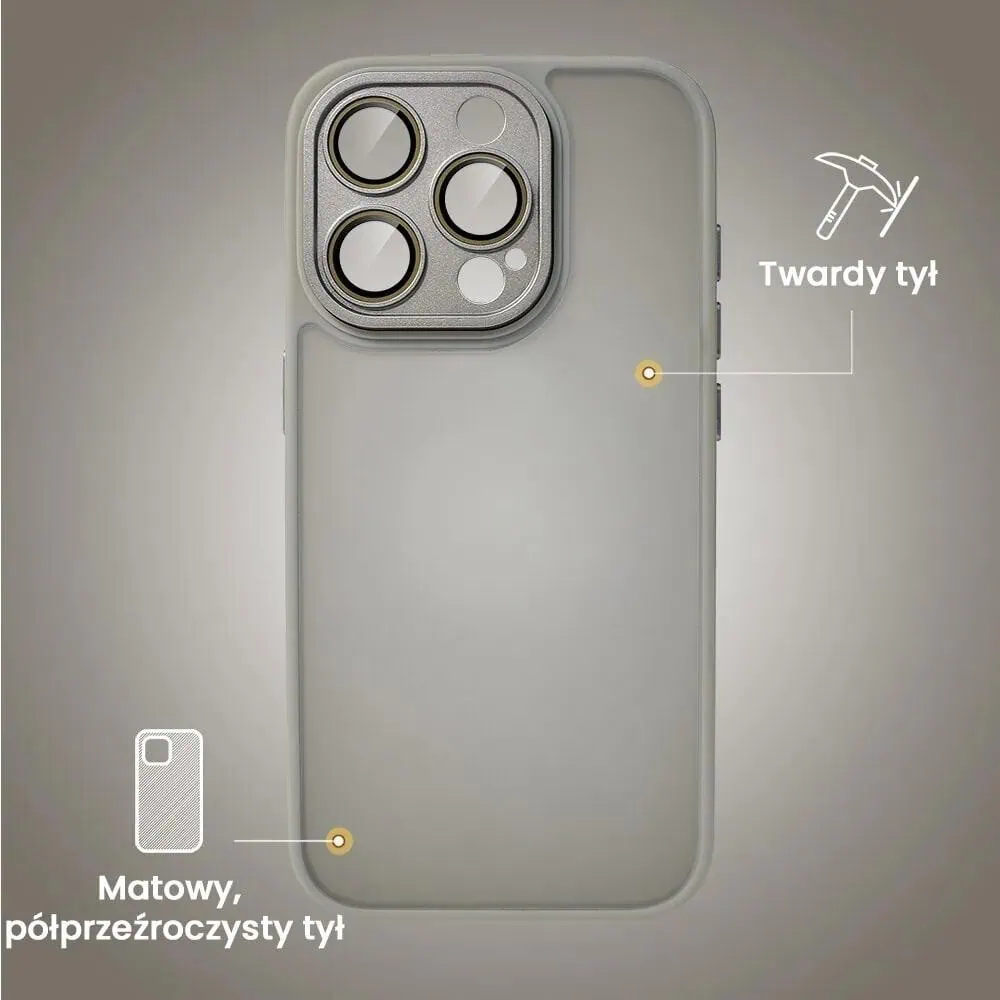 Etui do iPhone 15 Pro Color Flush, z osłoną aparatu, tytanowe (OUTLET)