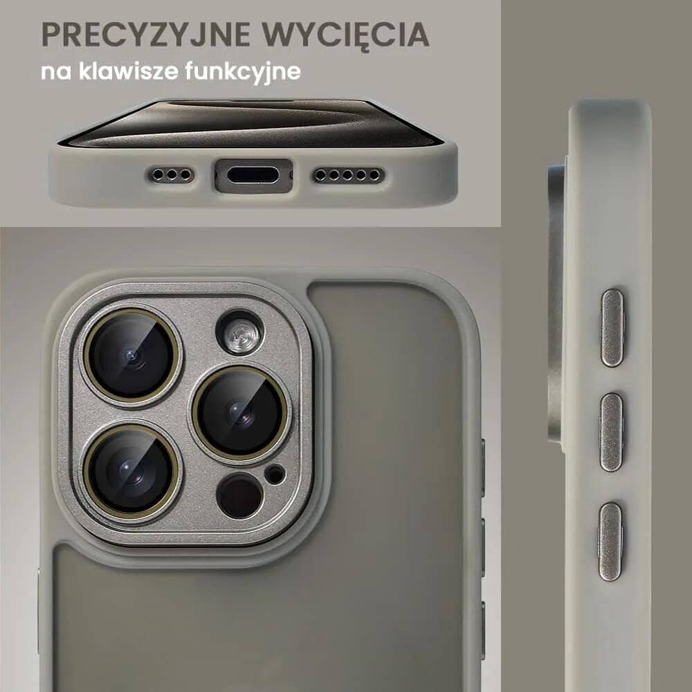 Etui do iPhone 15 Pro Color Flush, z osłoną aparatu, tytanowe (OUTLET)