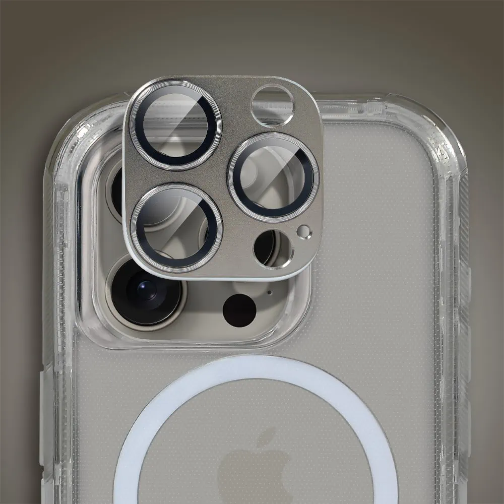 Etui do iPhone 15 Pro Crystal Armor Magsafe, Anti-Drop pancerne 3w1, szary szafir