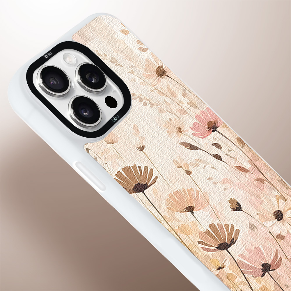 Etui do iPhone 15 Pro IBIZU DropGuard Matt z MagSafe, Boho, Kwiatowa łąka