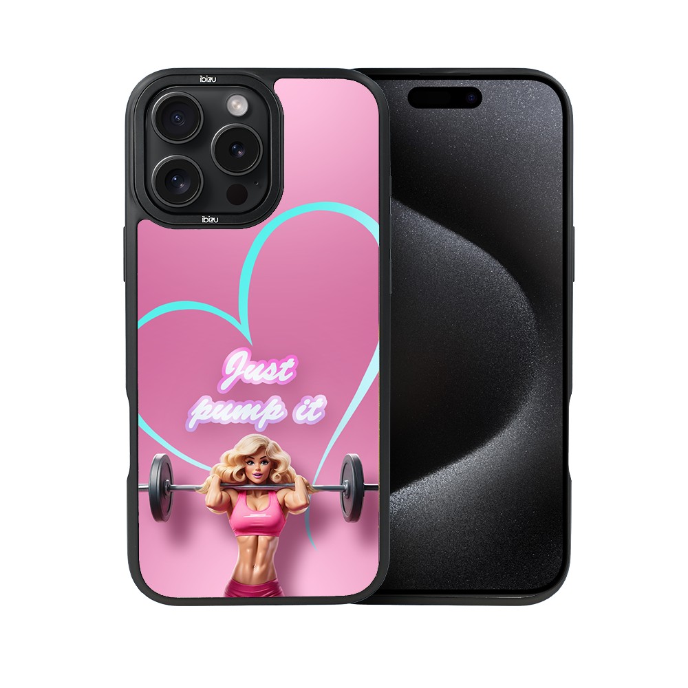 Etui do iPhone 15 Pro IBIZU DropGuard Matt z MagSafe, #Move, Pump it love