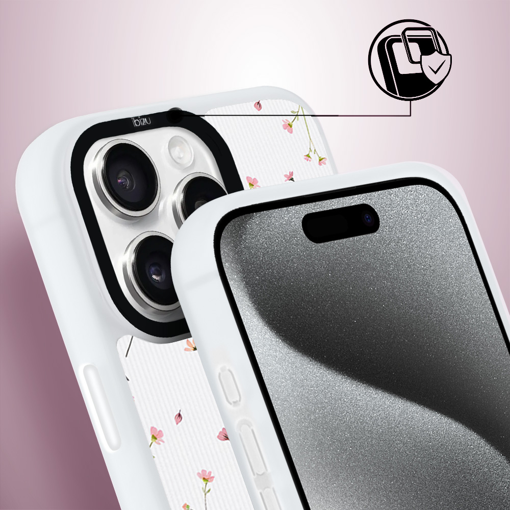 Etui do iPhone 15 Pro IBIZU DropGuard Matt z MagSafe, Pastel Bloom, Polna fantazja