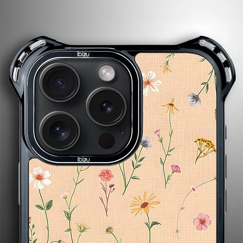 Etui do iPhone 15 Pro Max, Ibizu DropGuard Ultra z MagSafe, Pastel Bloom, Koralowa łąka