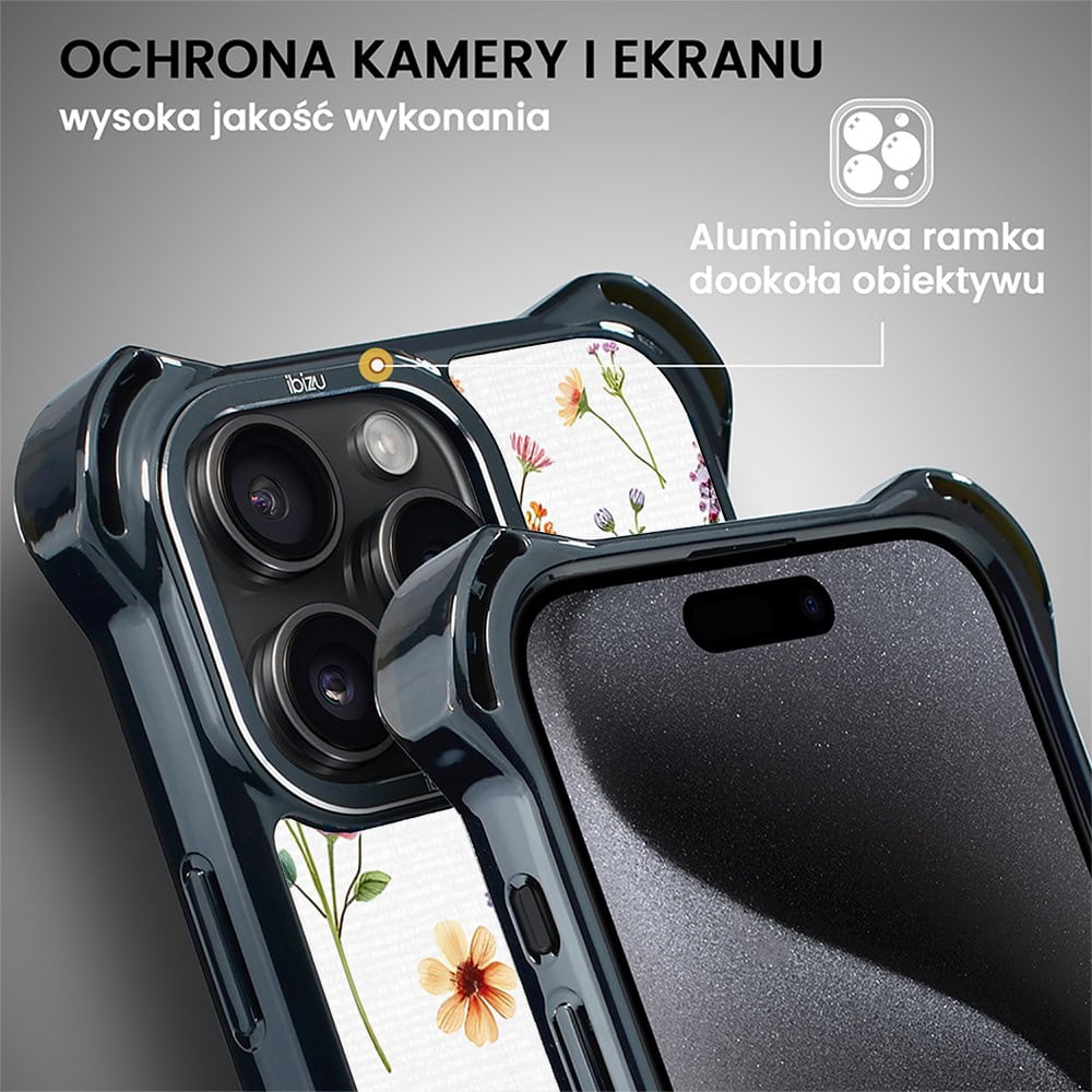 Etui do iPhone 15 Pro, Ibizu DropGuard Ultra z MagSafe, Pastel Bloom, Letni bukiet