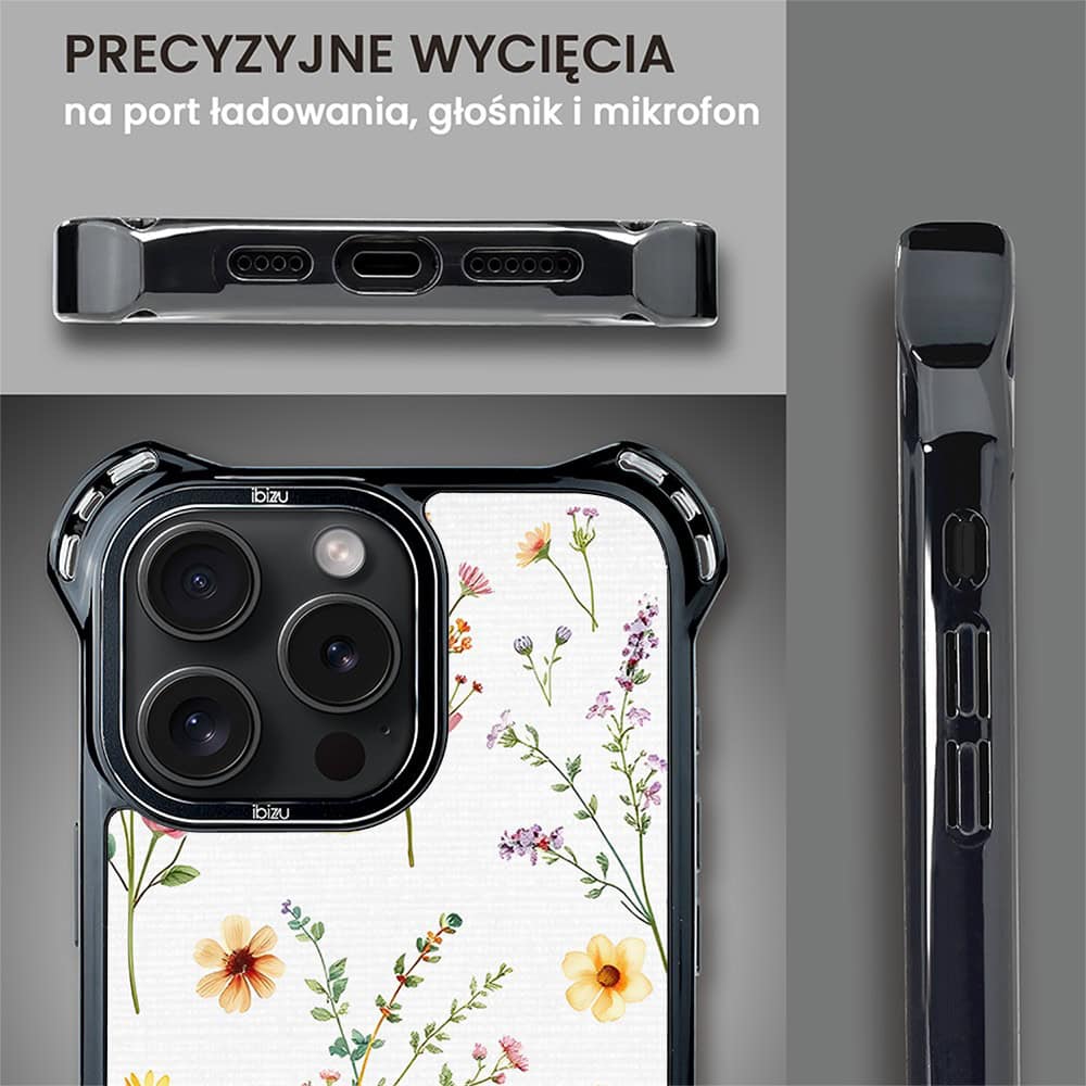 Etui do iPhone 15 Pro, Ibizu DropGuard Ultra z MagSafe, Pastel Bloom, Letni bukiet