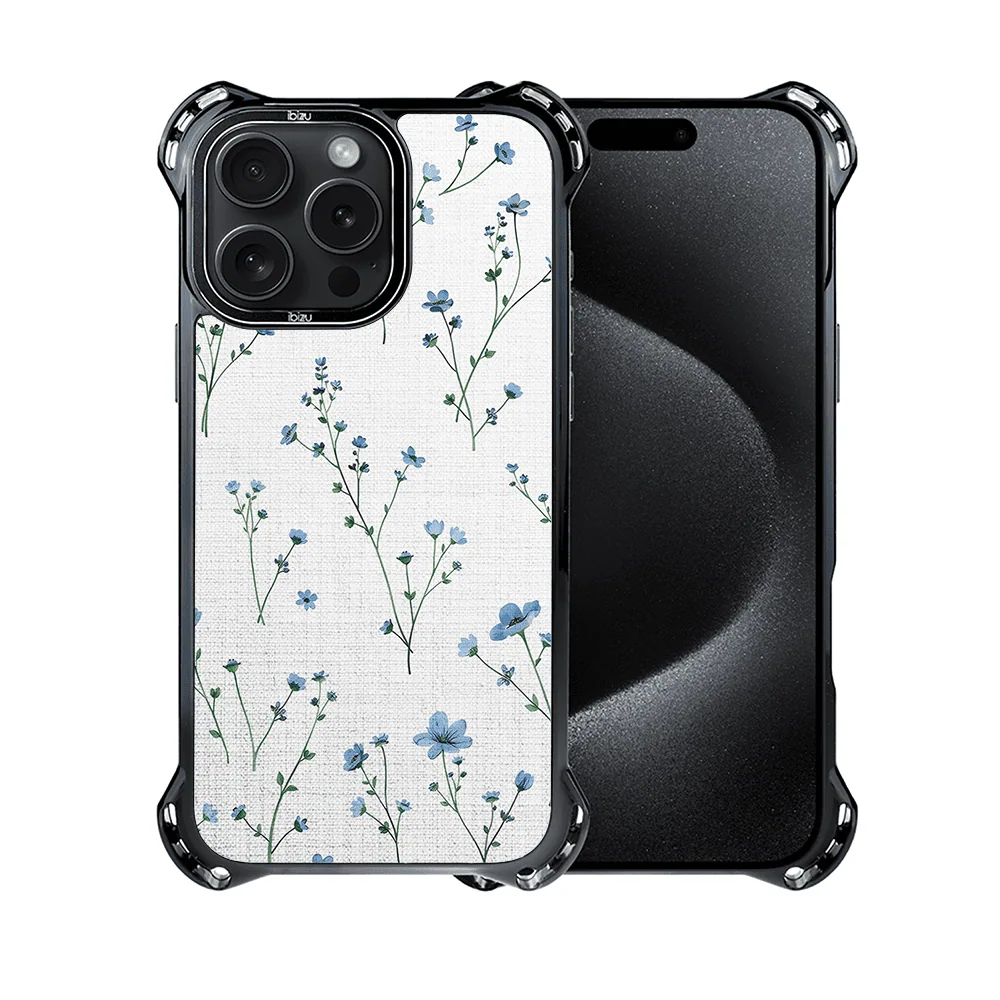 Etui do iPhone 15 Pro Max, Ibizu DropGuard Ultra z MagSafe, Pastel Bloom, Niebieski sen