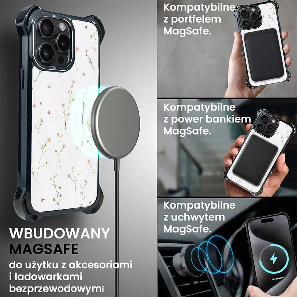 Etui do iPhone 15 Pro Max, Ibizu DropGuard Ultra z MagSafe, Pastel Bloom, Polna fantazja