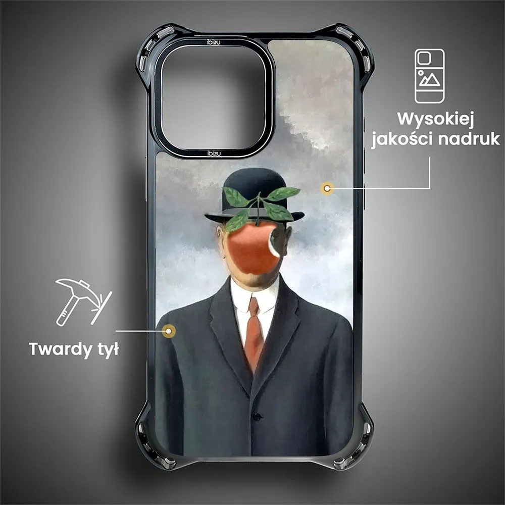 Etui do iPhone 15 Pro, Ibizu DropGuard Ultra z MagSafe, Rene Magritte, syn człowieczy