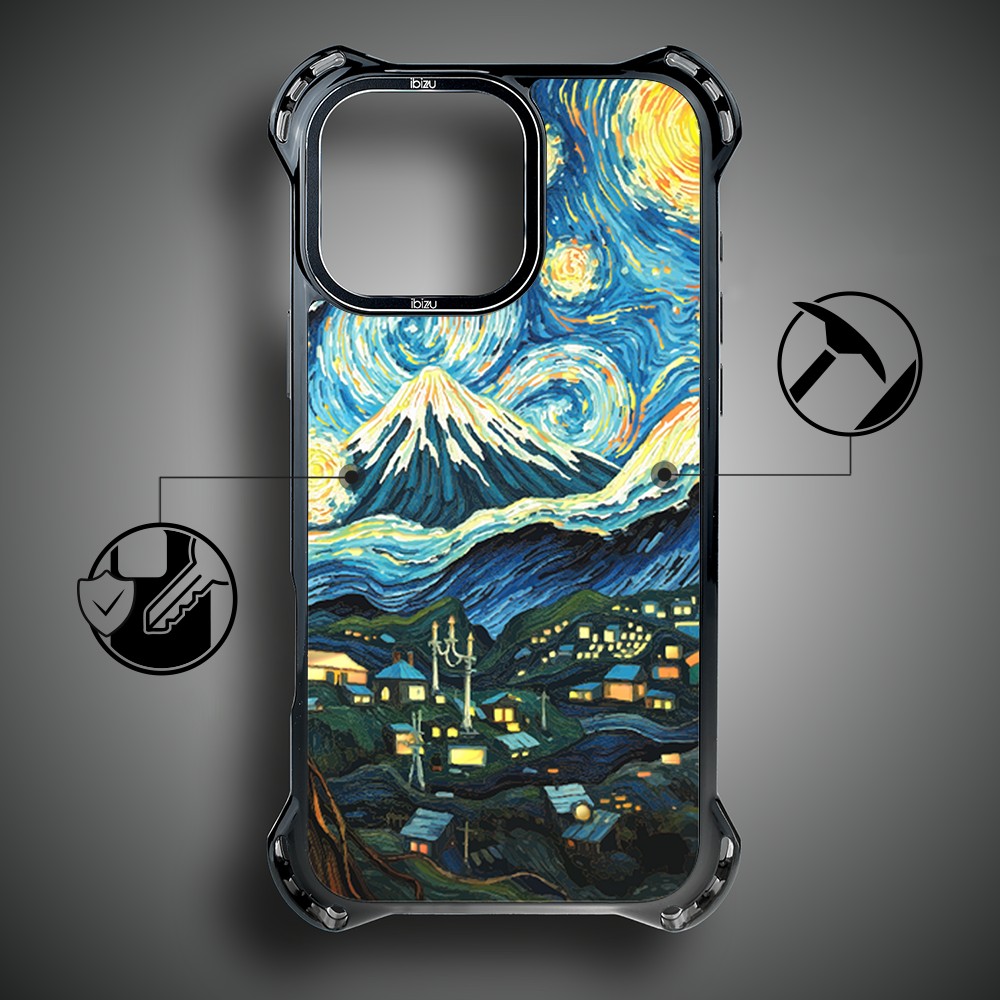 Etui do iPhone 15 Pro Max, Ibizu DropGuard Ultra z MagSafe, Van Gogh, gwieździsta noc