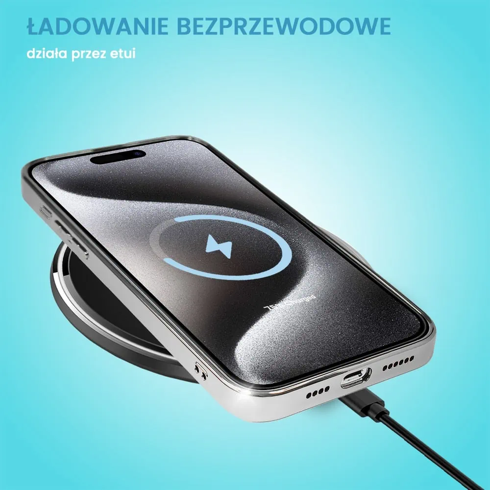 Etui do iPhone 15 Pro Max Jolly Magsafe Protect, z osłoną obiektywów, białe ze srebrną ramką