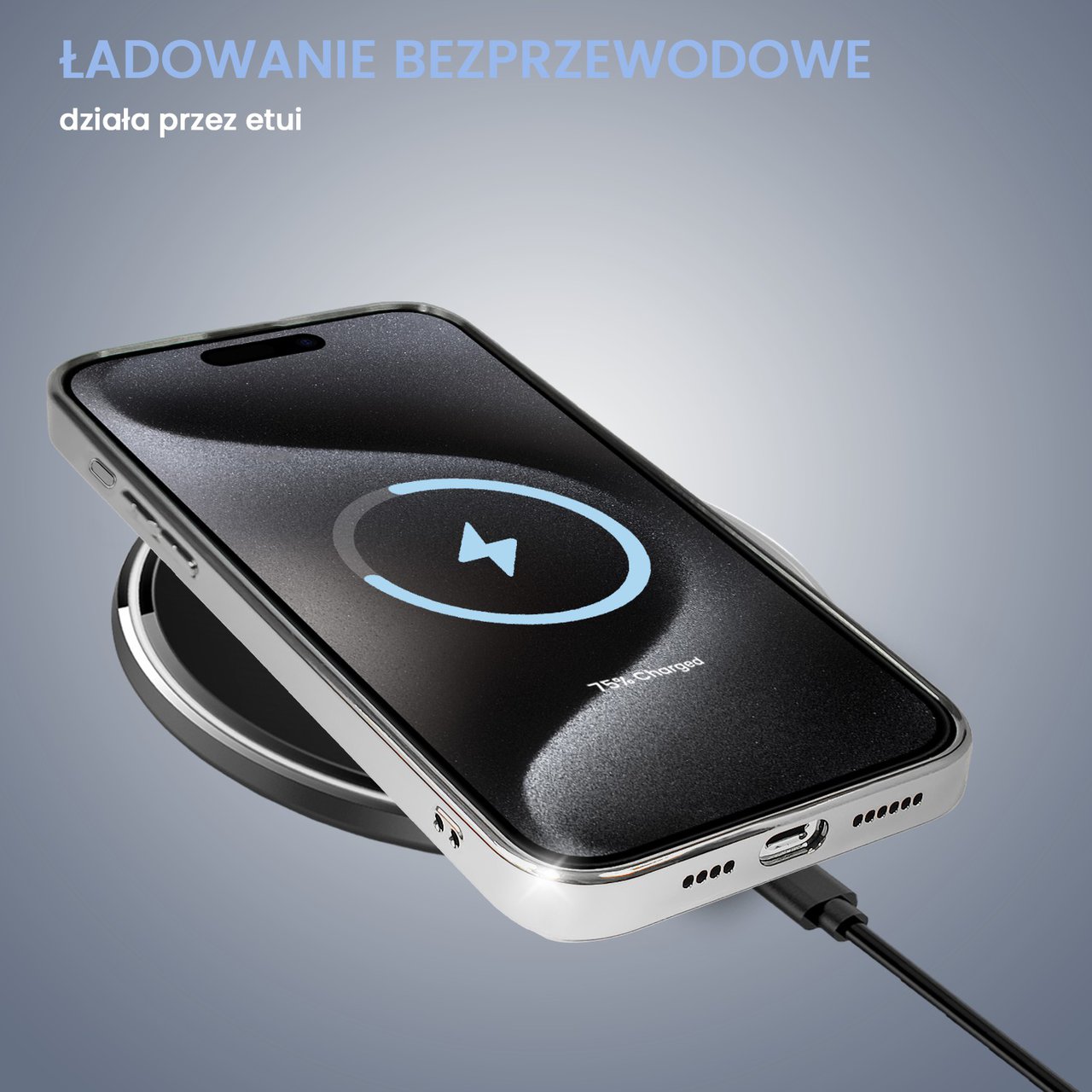 Etui do iPhone 15 Pro Max Jolly Magsafe Protect, z osłoną obiektywów, srebrne z ozdobną ramką