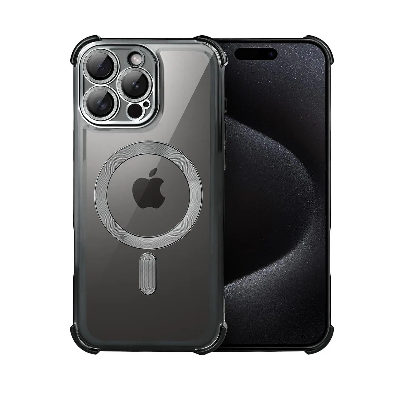Etui do iPhone 15 Pro Magsafe Luxury Anti-Shock Lens Protect, czarne