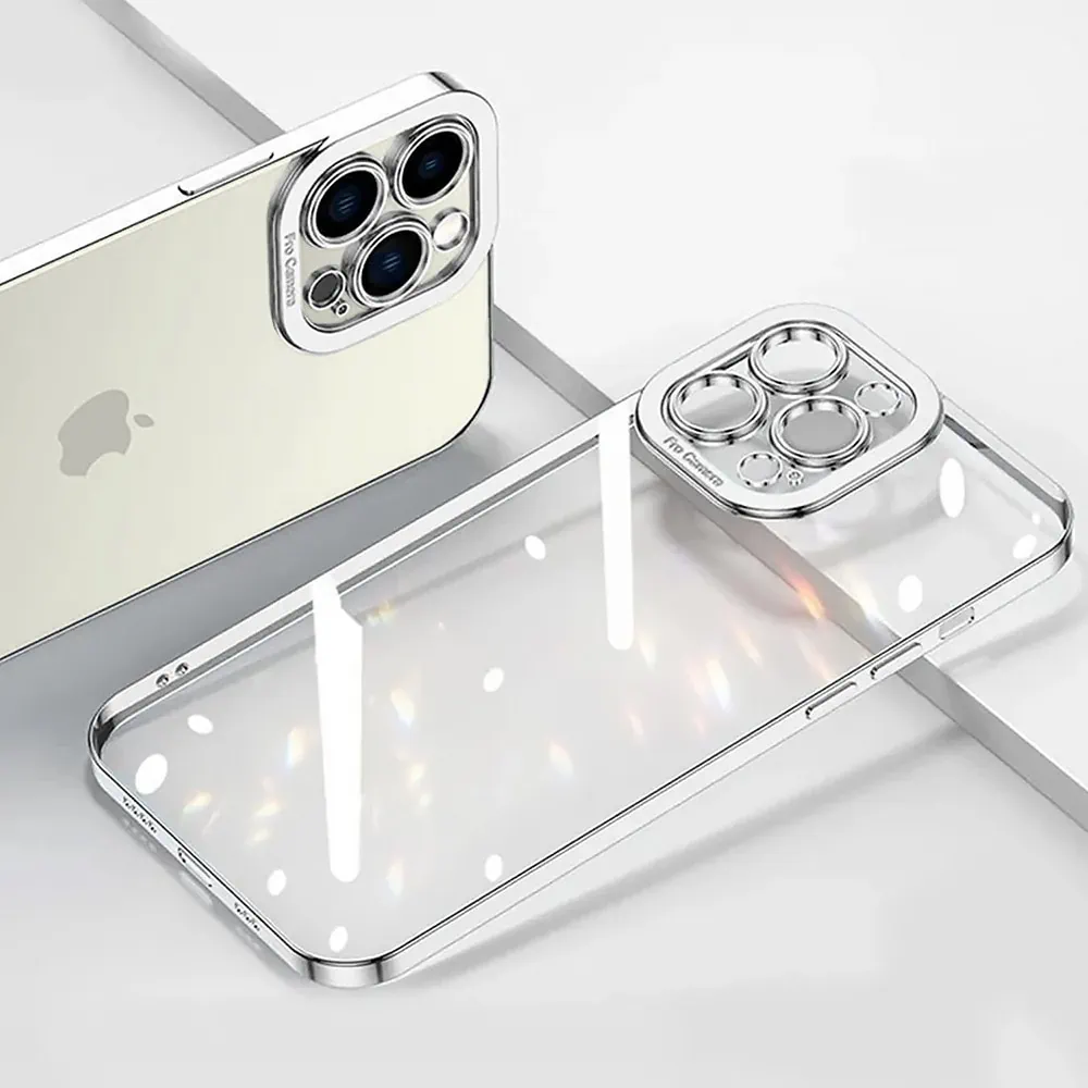 Etui do iPhone 15 Pro Camera High PRO z osłoną kamery, srebrne