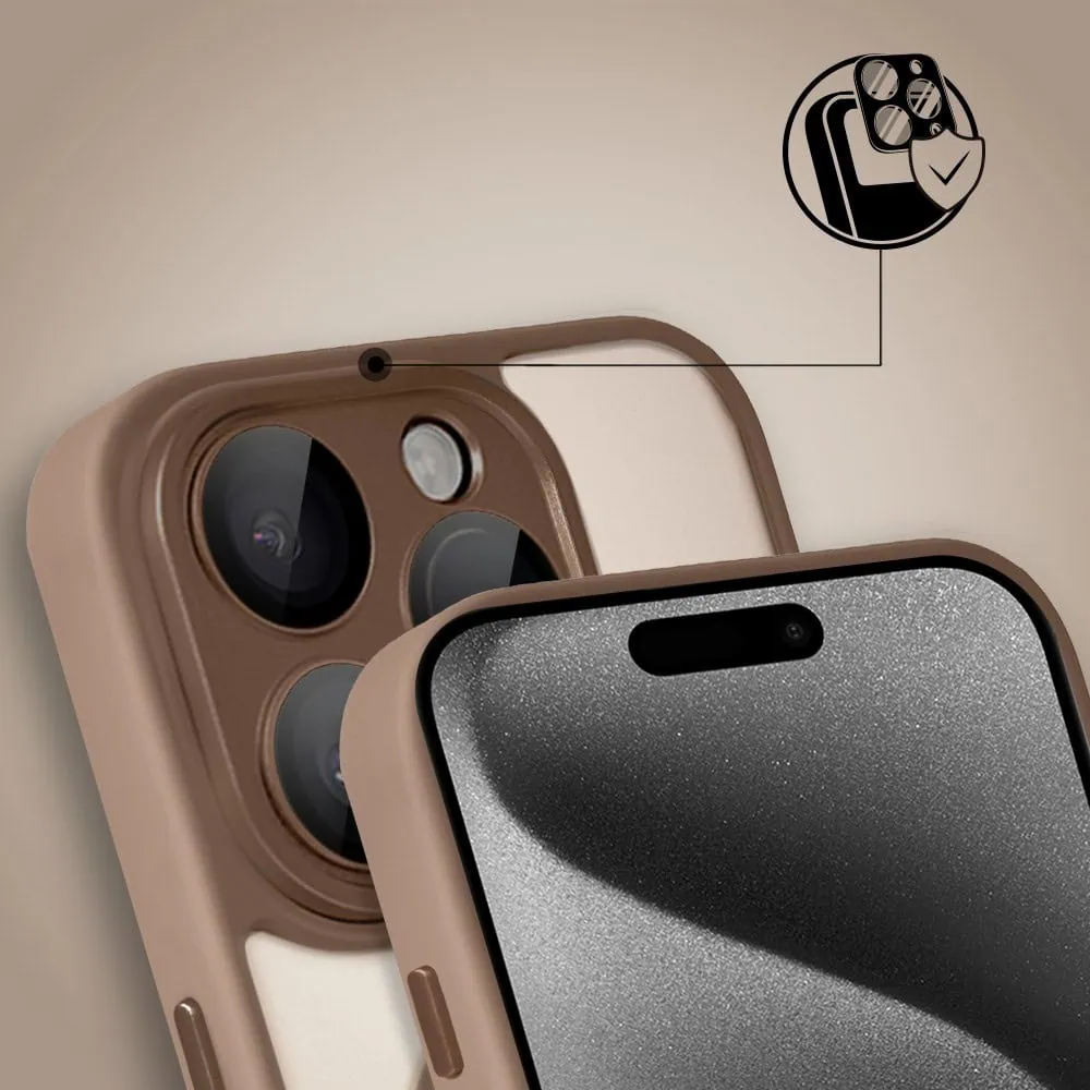 Etui do iPhone 15 Pro Color Flush z Magsafe, z osłoną aparatu, pustynny brąz