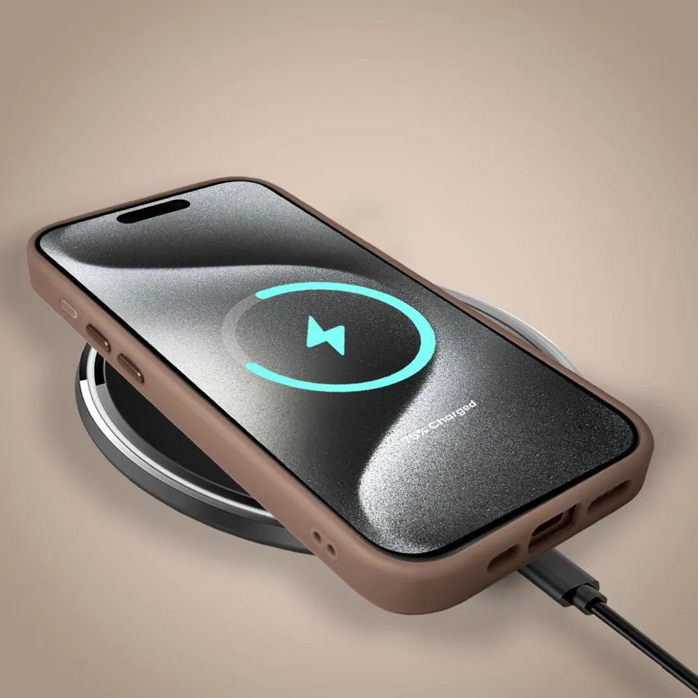 Etui do iPhone 15 Pro Color Flush z Magsafe, z osłoną aparatu, pustynny brąz