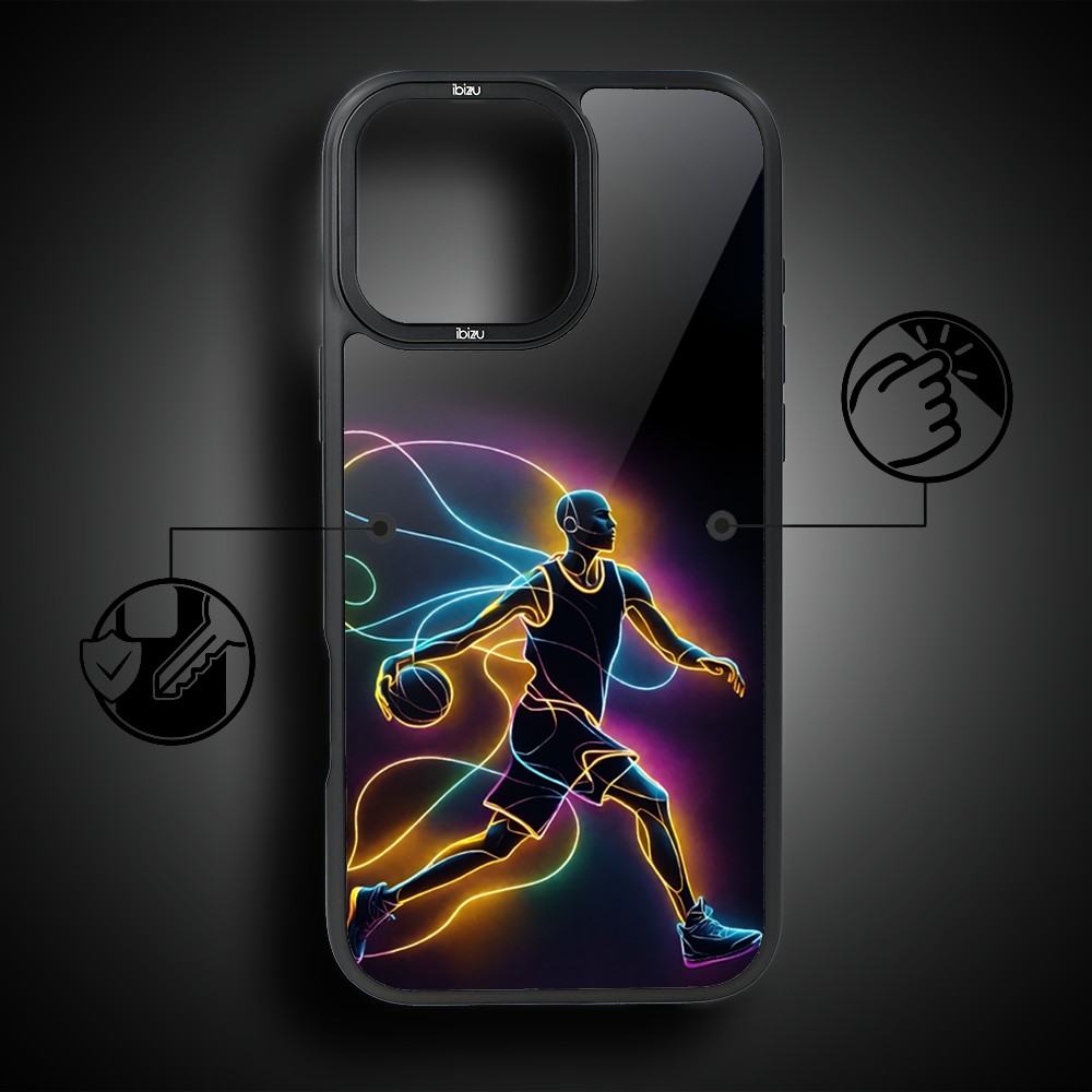 Etui do iPhone 15 Pro IBIZU DropGuard Matt z MagSafe, #ElectroMove, Duch koszykówki