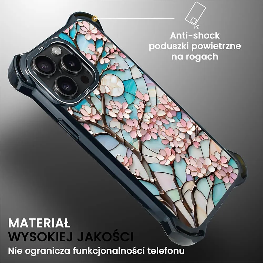 Etui do iPhone 15 Pro, Ibizu DropGuard Ultra z MagSafe, Barwy Szkła, Księżycowa Wiśnia