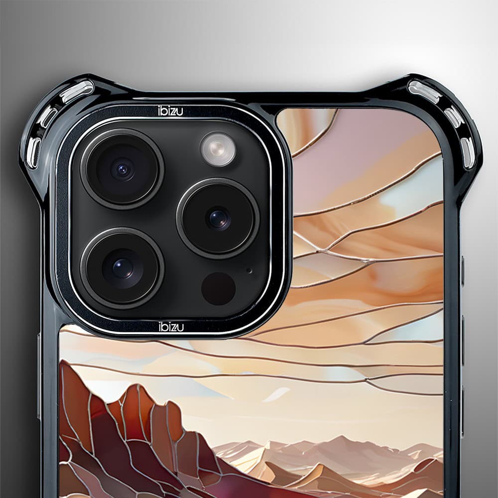 Etui do iPhone 15 Pro Max, Ibizu DropGuard Ultra z MagSafe, Barwy Szkła, Pustynny spokój