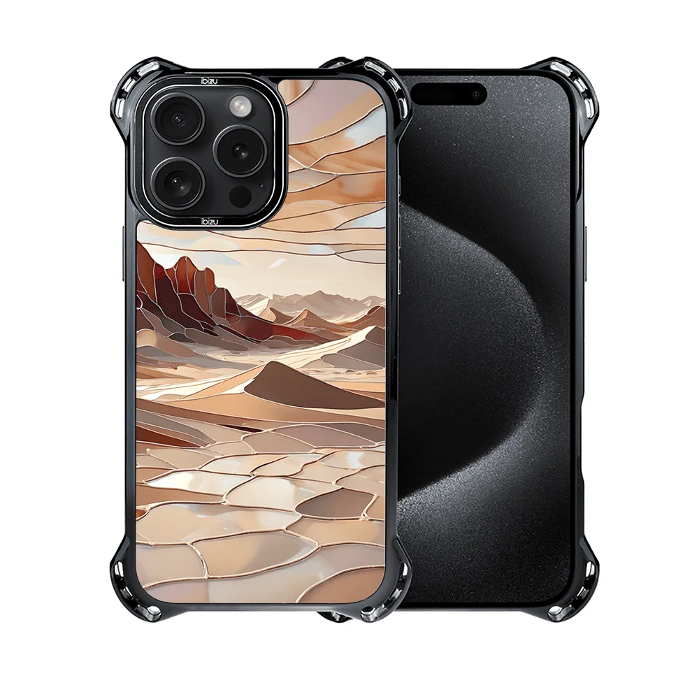 Etui do iPhone 15 Pro Max, Ibizu DropGuard Ultra z MagSafe, Barwy Szkła, Pustynny spokój