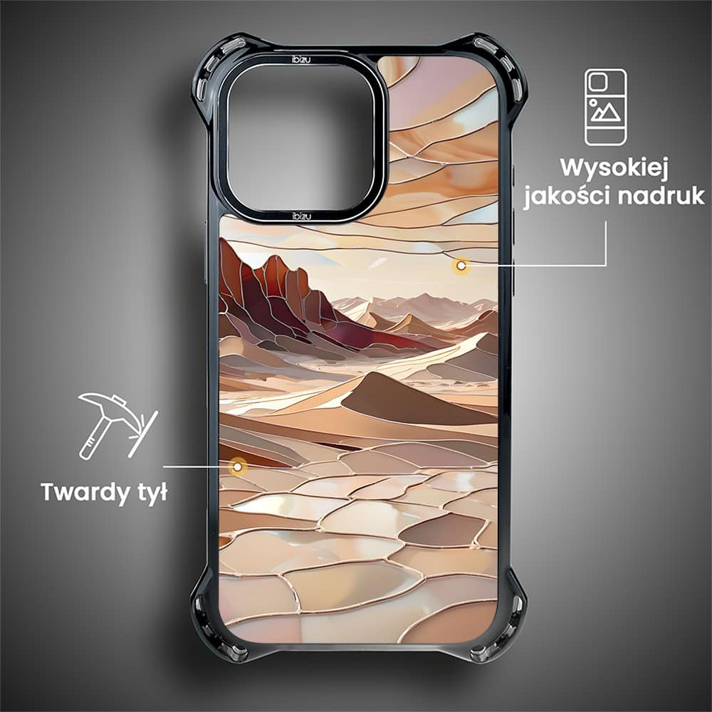 Etui do iPhone 15 Pro Max, Ibizu DropGuard Ultra z MagSafe, Barwy Szkła, Pustynny spokój