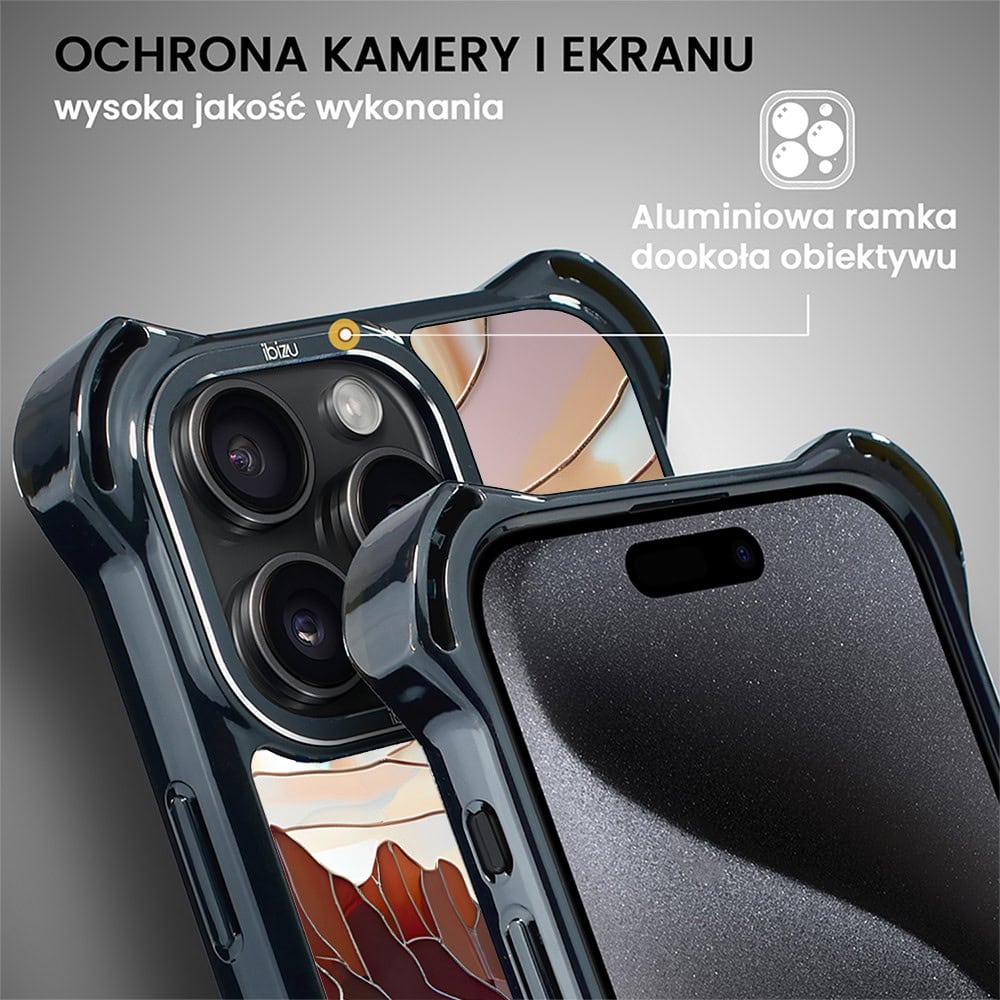 Etui do iPhone 15 Pro Max, Ibizu DropGuard Ultra z MagSafe, Barwy Szkła, Pustynny spokój
