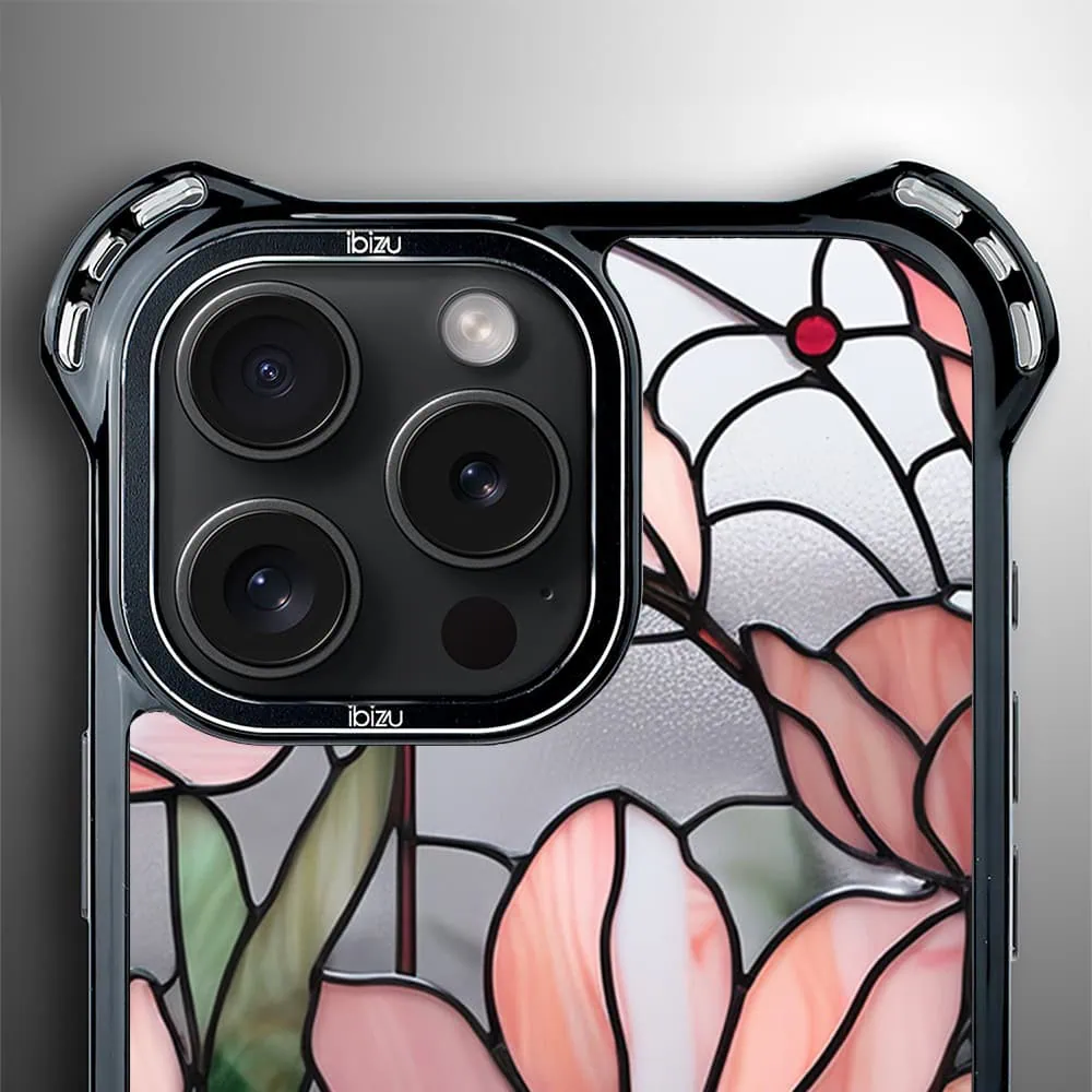 Etui do iPhone 15 Pro Max, Ibizu DropGuard Ultra z MagSafe, Barwy Szkła, Różowa magnolia