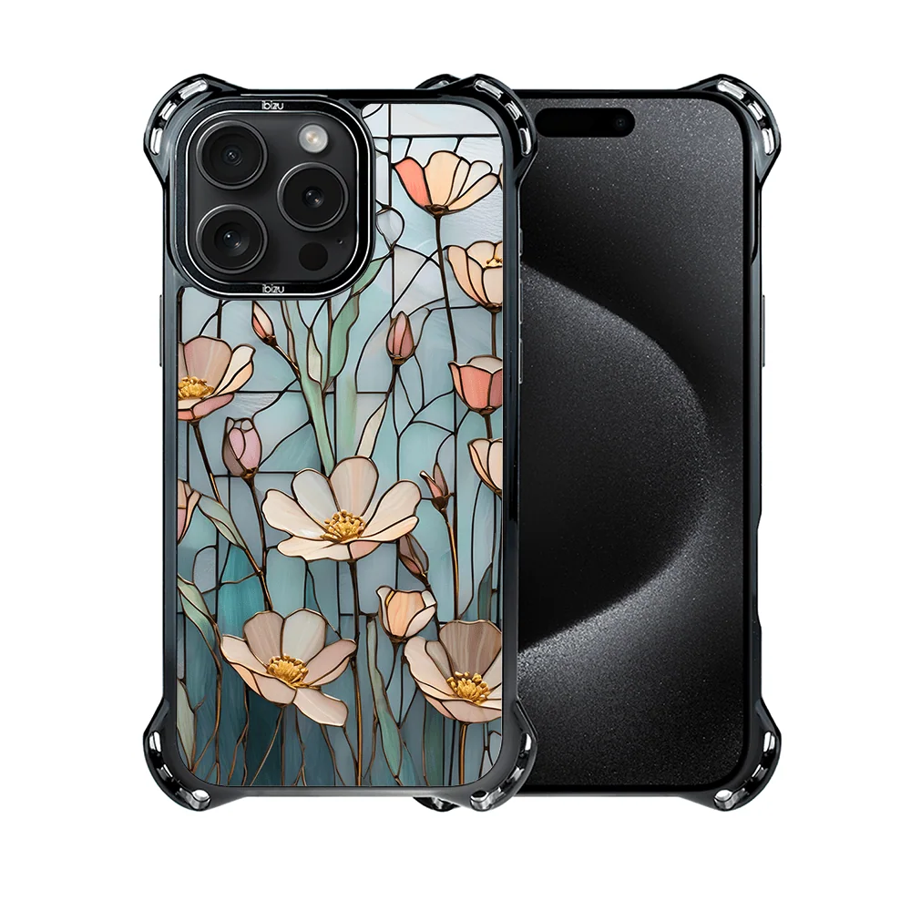 Etui do iPhone 15 Pro, Ibizu DropGuard Ultra z MagSafe, Barwy Szkła, Szept kwiatów polnych
