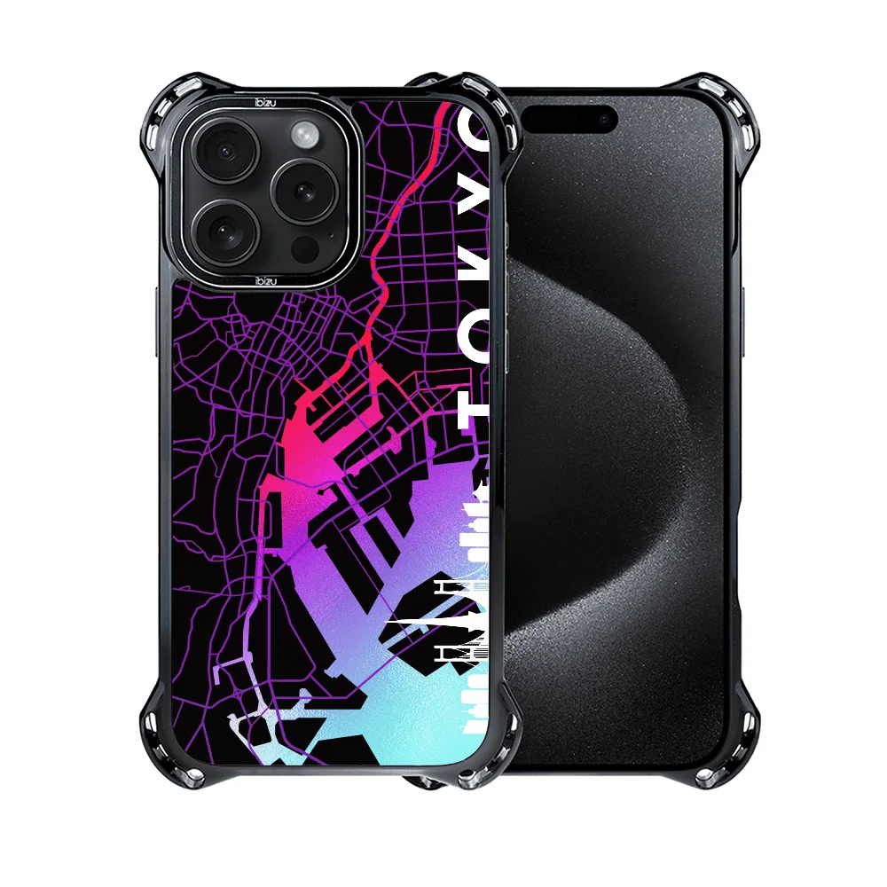 Etui do iPhone 15 Pro, Ibizu DropGuard Ultra z MagSafe, Mapy Świata, Tokyo
