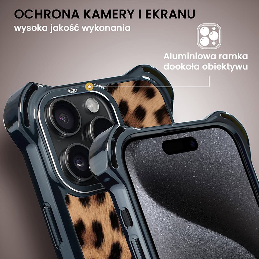 Etui do iPhone 15 Pro, Ibizu DropGuard Ultra z MagSafe, Zew Natury, Pantera