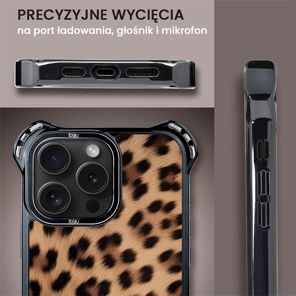Etui do iPhone 15 Pro, Ibizu DropGuard Ultra z MagSafe, Zew Natury, Pantera