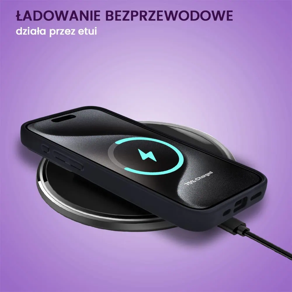 Etui do iPhone 15 Pro Max Magsafe Camera Beam Stand pancerne, osłona kamery z podstawką, fioletowe