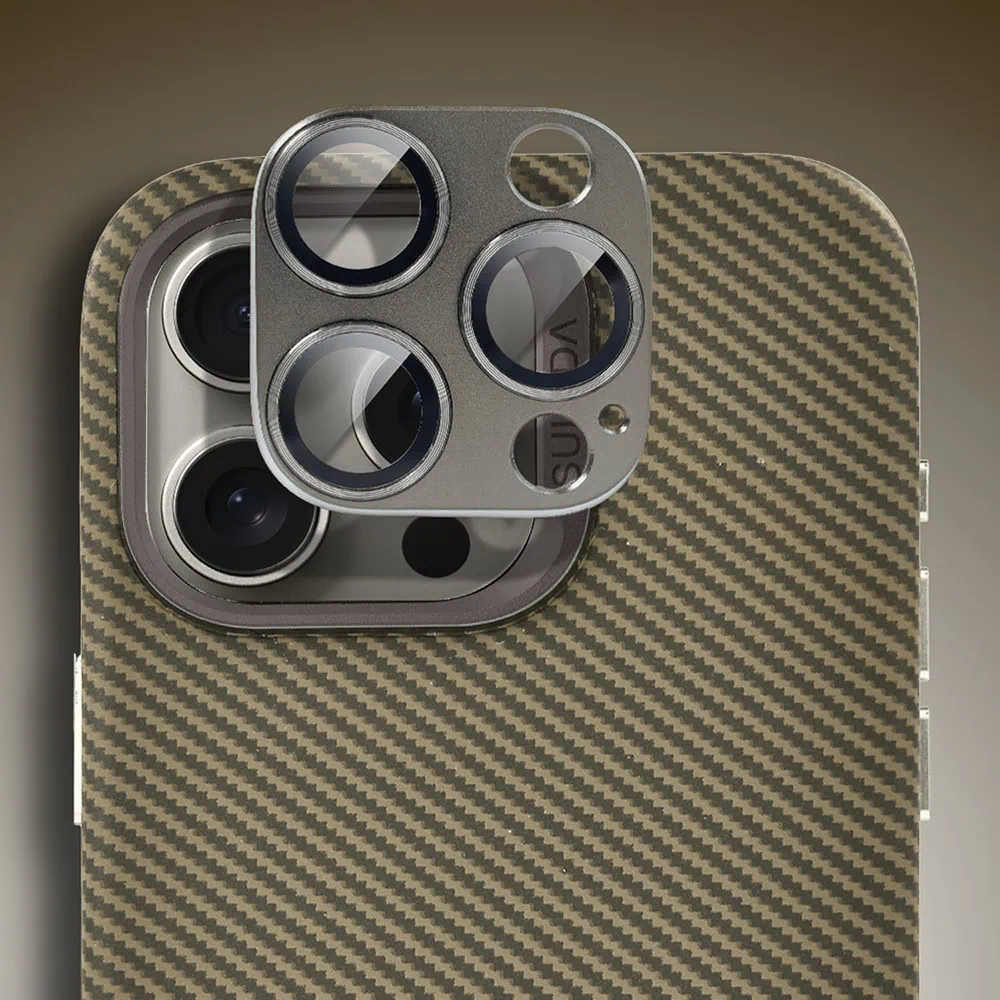 Etui do iPhone 15 Pro Max, Magsafe Carbon Skin, cienkie, karbonowe, Sulada original, brązowe