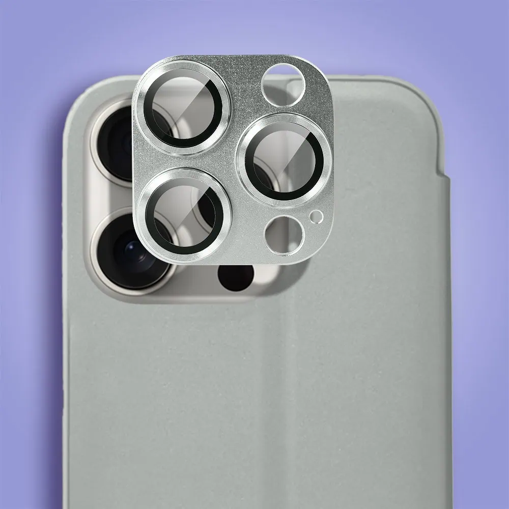 Etui do iPhone 15 Pro Max Mirror View zamykane typu książka, eleganckie lustrzane, srebrne (OUTLET)