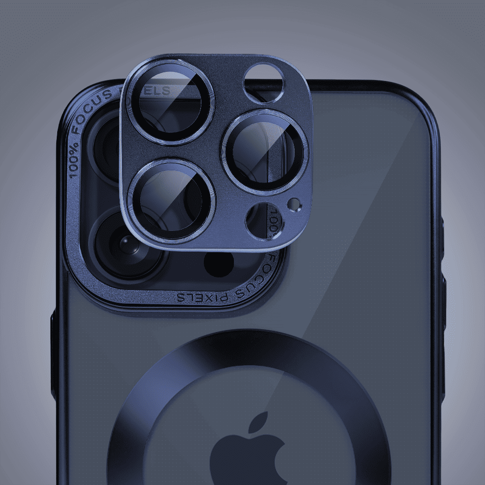 Etui do iPhone 15 Pro Max Skin Shield, cienkie, twardy tył, Titanium Finish, tytan błękitny (OUTLET)