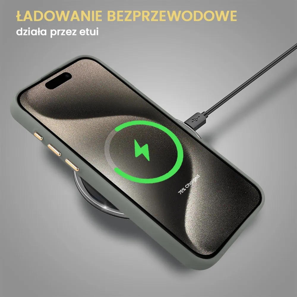 Etui do iPhone 15 Pro Max Soft Silicone Protect, z osłoną aparatu, szare