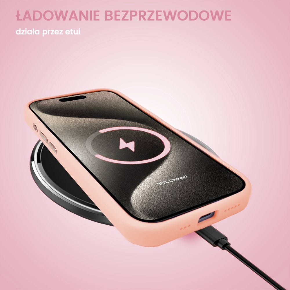 Etui do iPhone 15 Pro Max cienkie przeźroczyste, 3w1 z podstawką i osłoną aparatu, różowe