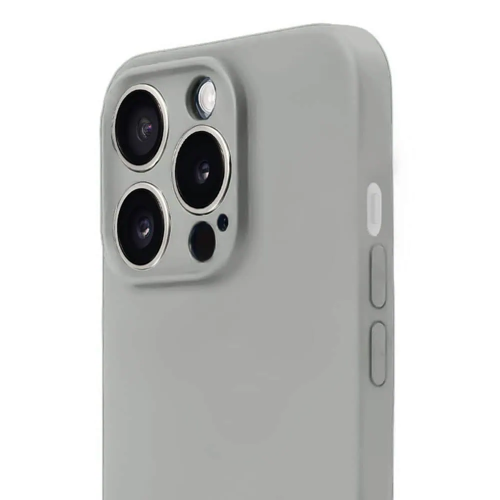 Etui do iPhone 15 Pro Max silikonowe z mikrofibrą soft touch z osłoną na aparat, vintage beż