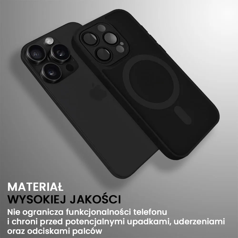 Etui do iPhone 15 Pro Max Color Flush z Magsafe, z osłoną aparatu, czarne