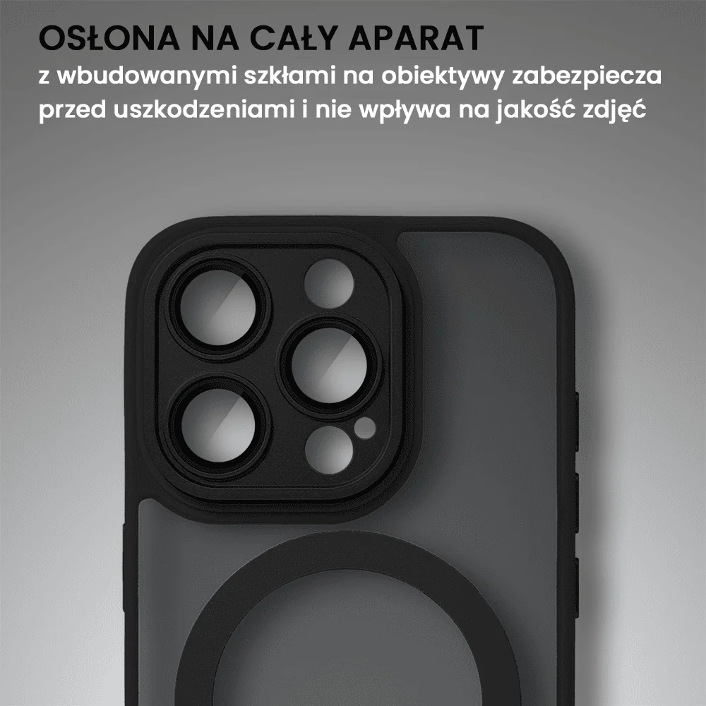 Etui do iPhone 15 Pro Max Color Flush z Magsafe, z osłoną aparatu, czarne