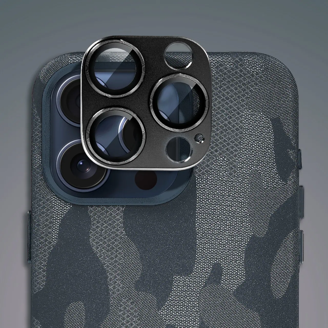 Etui do iPhone 15 Pro MagSafe Army Shell, cienkie, twarde, powleczone materiałem, granatowe