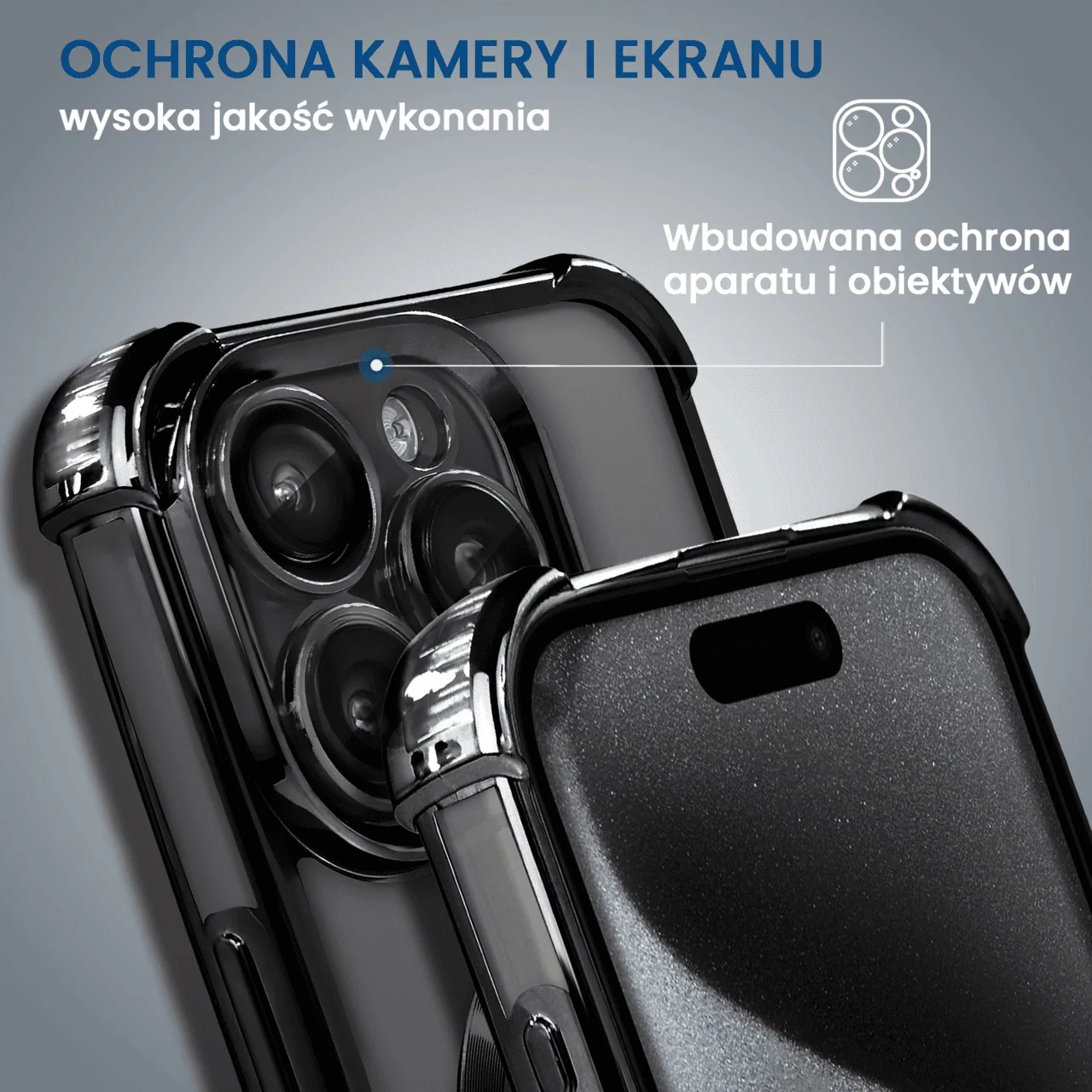 Etui do iPhone 15 Pro Magsafe Luxury Anti-Shock Lens Protect, czarne (OUTLET)