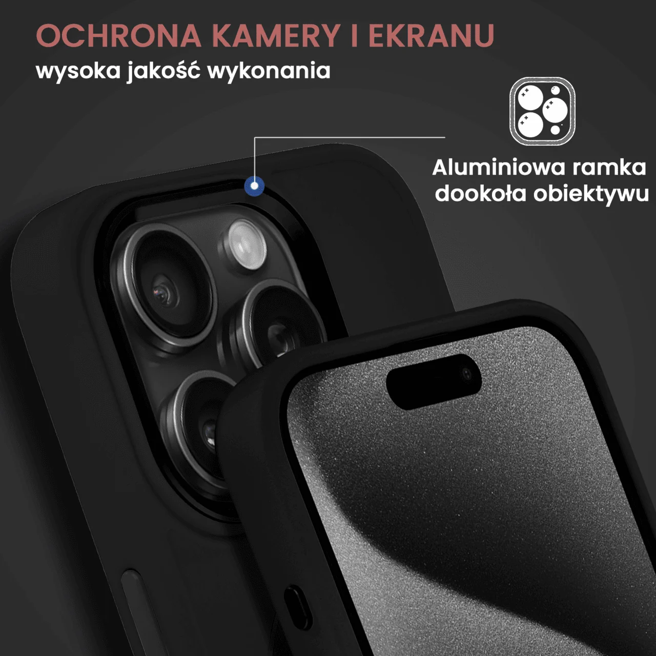 Etui do iPhone 15 Pro Max Noble MagSafe Color, silikonowe, czarne