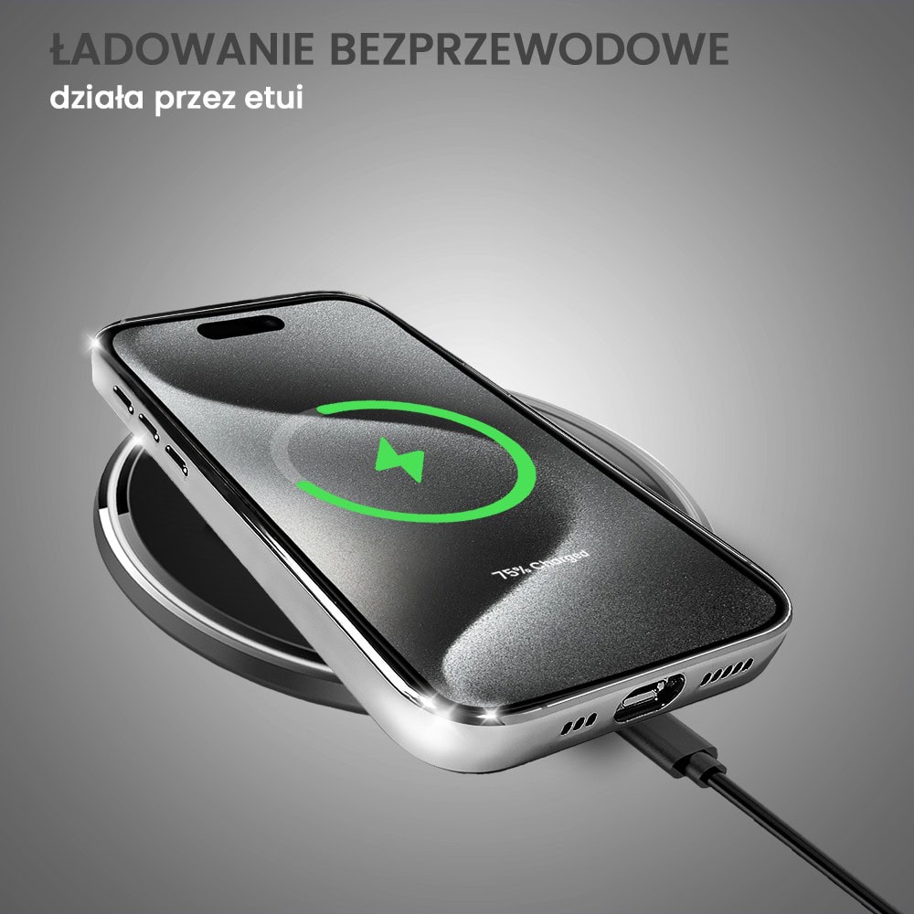 Etui do iPhone 15 Pro Slim Protect Full Cover z osłoną kamery i obiektywów 9H, srebrne (OUTLET)