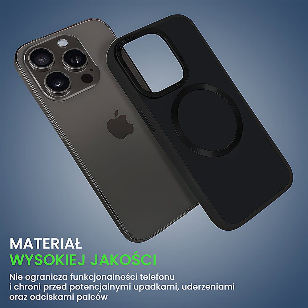 Etui do iPhone 15 Pro The Black Swan Protective z MagSafe, czarne