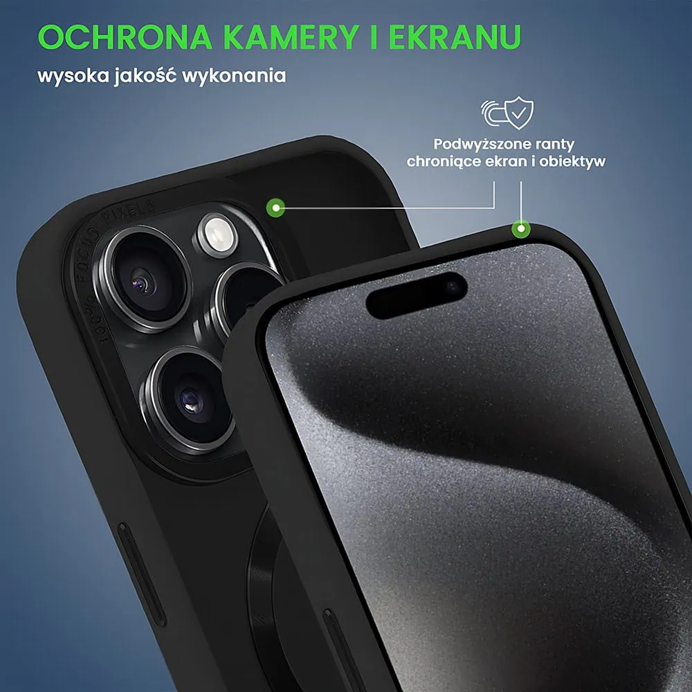 Etui do iPhone 15 Pro The Black Swan Protective z MagSafe, czarne