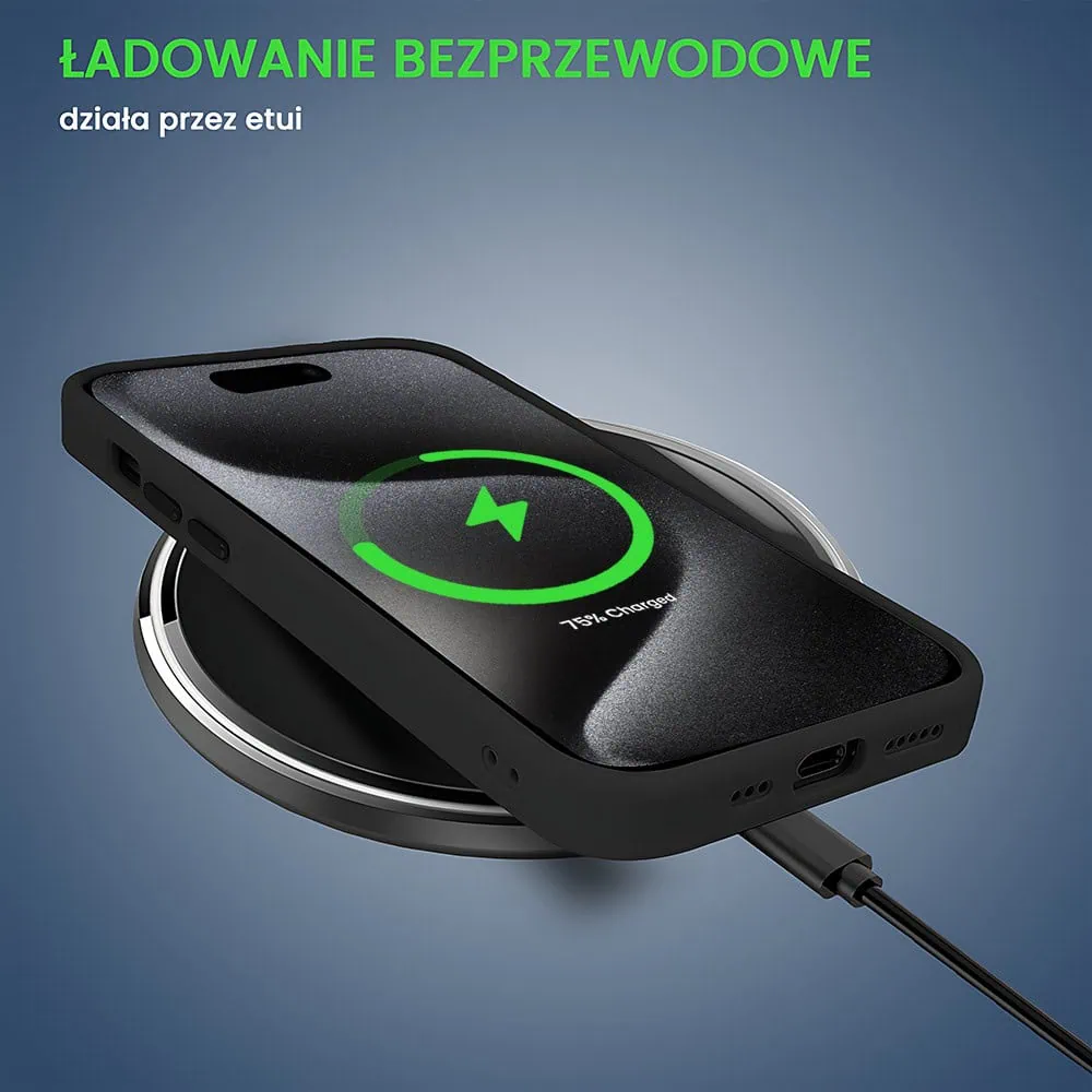 Etui do iPhone 15 Pro The Black Swan Protective z MagSafe, czarne